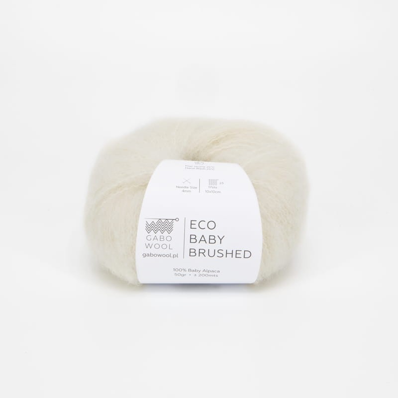 Włóczka Gabo Wool Eco Baby Brushed FTE1296 / naturalna biel