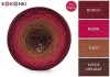KOKONEK Merino 747 Viva Magenta 2 - Bordo/rubin/toffi/miedź melanż