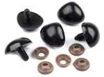 Nos plastikowy do maskotek / 18x23 mm / czerń / 5 szt. 