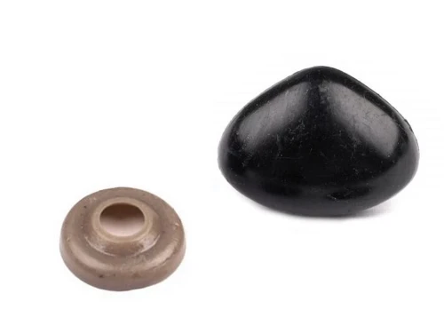 Nos plastikowy do maskotek / 18x23 mm / czerń / 5 szt.