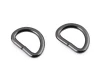 Półkole metalowe 15mm / ciemny nikiel / 16 x 21x3 mm / 10 szt.