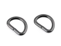 Półkole metalowe 15mm / ciemny nikiel / 16 x 21x3 mm / 10 szt.