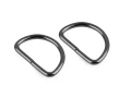 Półkole metalowe 25mm / ciemny nikiel / 21x32x3 mm / 10 szt.