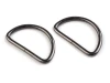 Półkole metalowe 32mm / ciemny nikiel / 22x38x3 mm / 10 szt.