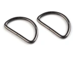 Półkole metalowe 32mm / ciemny nikiel / 22x38x3 mm / 10 szt. 