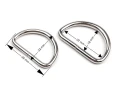 Półkole metalowe 32mm / czarny lakier / 22x38x3 mm / 10 szt.