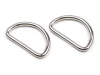 Półkole metalowe 32mm / nikiel / 22x38x3 mm / 10 szt.