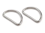 Półkole metalowe 32mm / nikiel / 22x38x3 mm / 10 szt.