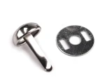 Pukiel kaletniczy / nóżki do torebki / 12x19 mm / nikiel /  10 szt.