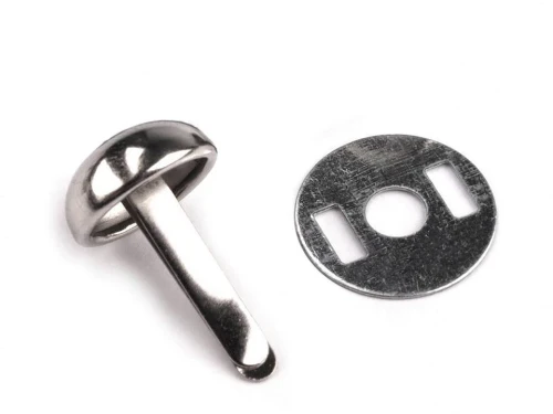 Pukiel kaletniczy / nóżki do torebki / 12x19 mm / nikiel / 10 szt.