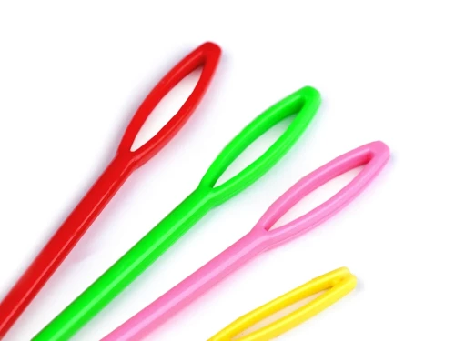 Igła do wełny / plastik / mix rozmiarów i kolorów / 6 szt.