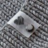 Metka silikonowa z nitem "Dzieło rąk" / serce / czerń / 65 x 20 mm / 1 szt.