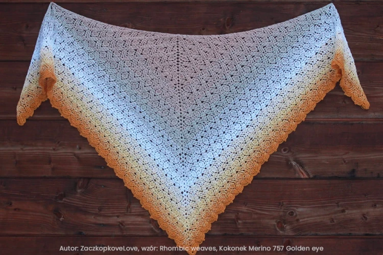 Autor ZaczkopkoveLove wzór Rhombic weaves Kokonek Merino 757