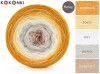 KOKONEK Merino 757 Golden eye - Kurkuma / żółty / biel / lniany / ciepły beż