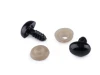 Nos plastikowy / oczy do maskotek 9 x 13 mm / czerń / 5 szt.