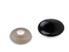 Nos plastikowy / oczy do maskotek 9 x 13 mm / czerń / 5 szt.