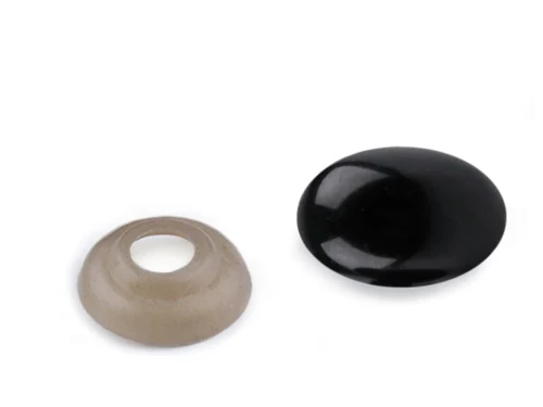 Nos plastikowy / oczy do maskotek 9 x 13 mm / czerń / 5 szt.