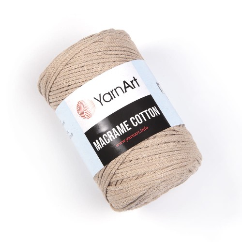 Sznurek YarnArt Macrame Cotton 2mm 753 / beżowoszary