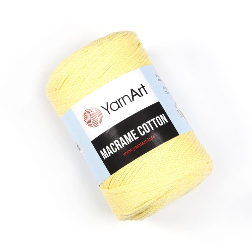 Sznurek YarnArt Macrame Cotton 2mm 754 / jasny żółty