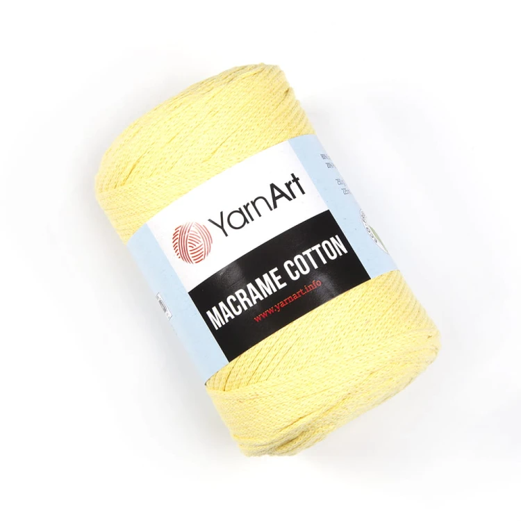 Sznurek YarnArt Macrame Cotton 2mm 754 / jasny żółty