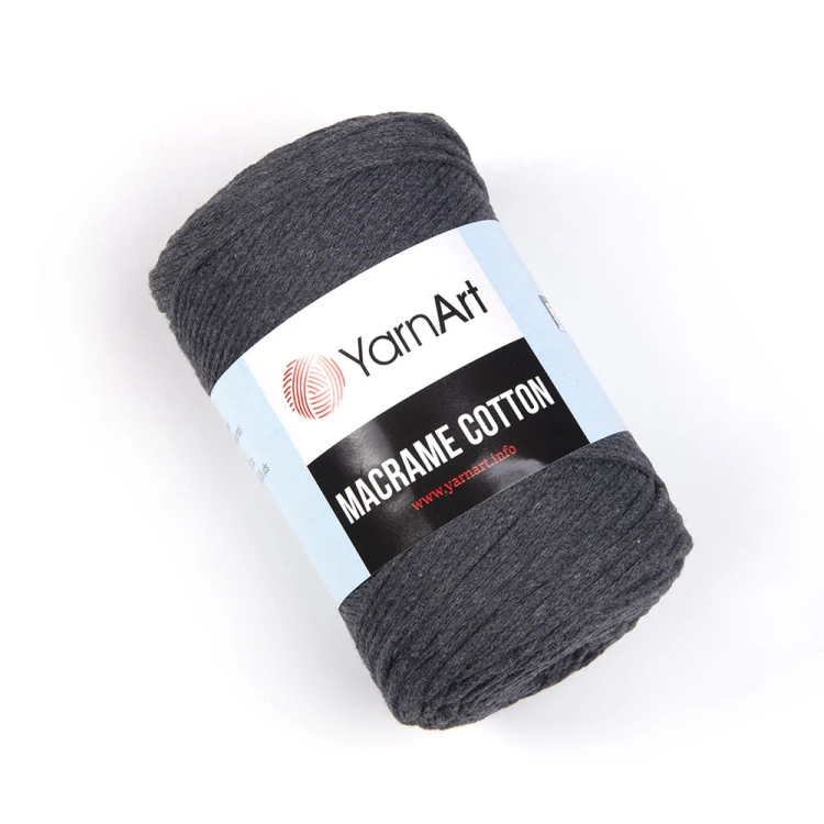 Sznurek YarnArt Macrame Cotton 2mm 758 / ciemny szary