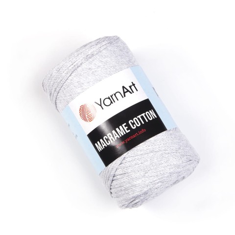 Sznurek YarnArt Macrame Cotton 2mm 756 / jasny szary