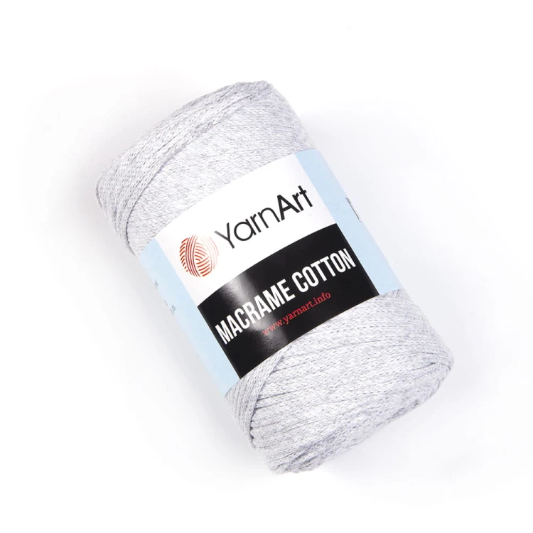 Sznurek YarnArt Macrame Cotton 2mm 756 / jasny szary