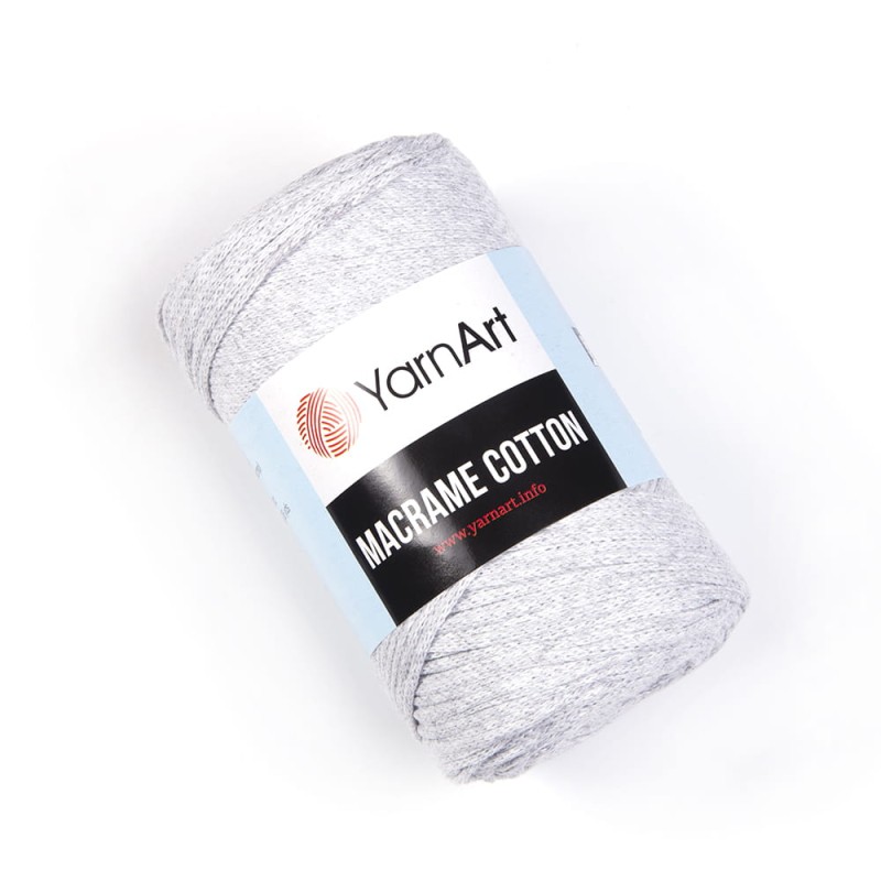Sznurek YarnArt Macrame Cotton 2mm 756 / jasny szary