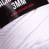 Sznurek YarnArt Macrame Cord 3 mm - 751 biel