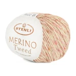 Włóczka Stenli Merino Tweed 91402 / beż z morelą