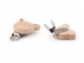 Klips drewniany / 13 mm / kotek / 1 szt.
