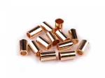 Końcówka do sznurka metalowa / Ø5.5 mm / różowe złoto / 9 x 15 mm / 4 szt / 160056