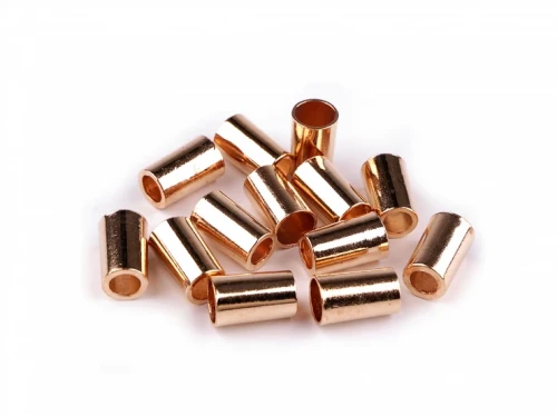 Końcówka do sznurka metalowa / Ø5,5 mm / różowe złoto / 4 szt.