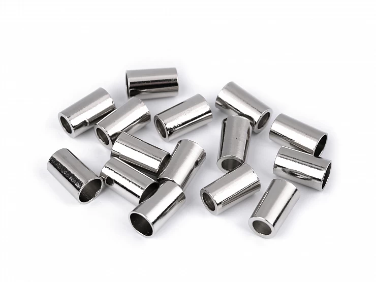 Końcówka do sznurka metalowa / Ø5,5 mm / srebro / 4 szt.