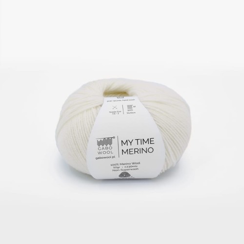 Włóczka Gabo Wool My Time Merino 100 / naturalna biel