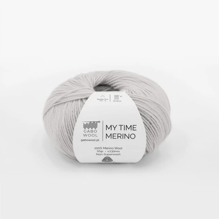 Włóczka Gabo Wool My Time Merino 9571 / popiel