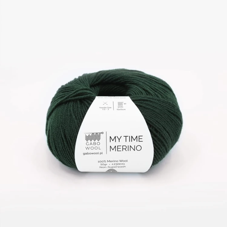 Włóczka Gabo Wool My Time Merino 958 / leśna zieleń