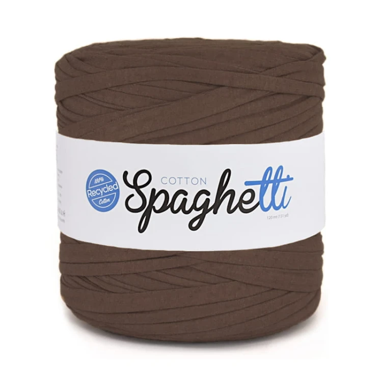 T-shirt Yarn Cotton Spaghetti / brąz