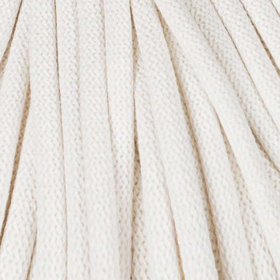 Sznurek pleciony bawełniany Bobbiny Jumbo / Złamana biel / Off white / 9mm / 100m