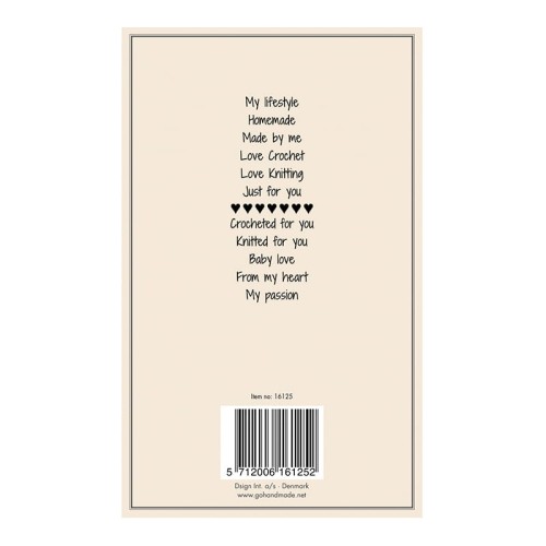 Stempel do metek/etykiet Go handmade