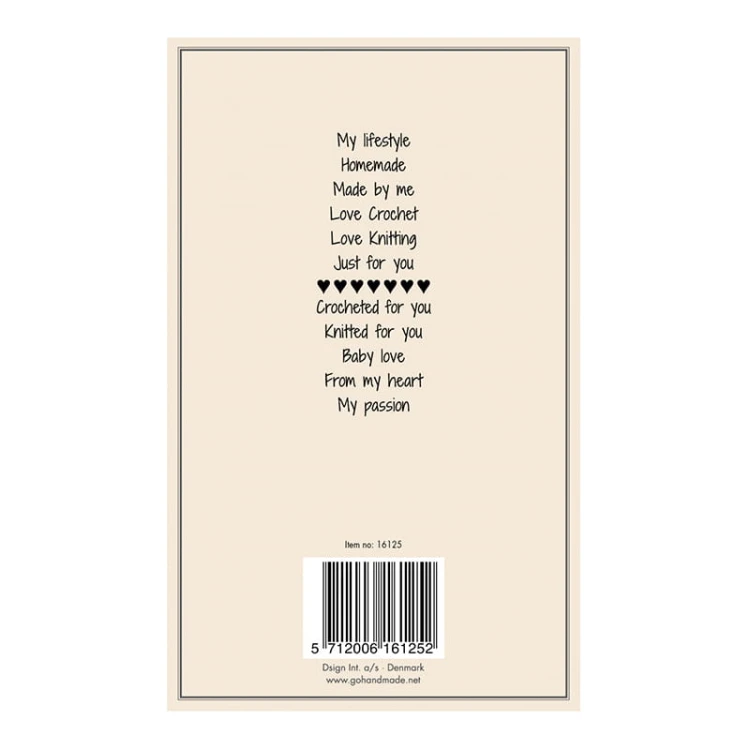 Stempel do metek/etykiet Go handmade