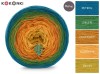 KOKONEK Merino 579 Schyłek dnia - Petrol/zieleń/miodowy/kurkuma/złoty