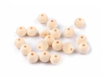 Koraliki drewniane  / 10 mm / otwór 3 mm / naturalne / 20 g / ok. 60 szt / 340219
