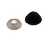 Nos aksamitny do maskotek / 10 x 12 mm / czerń / 5 szt. / 780846