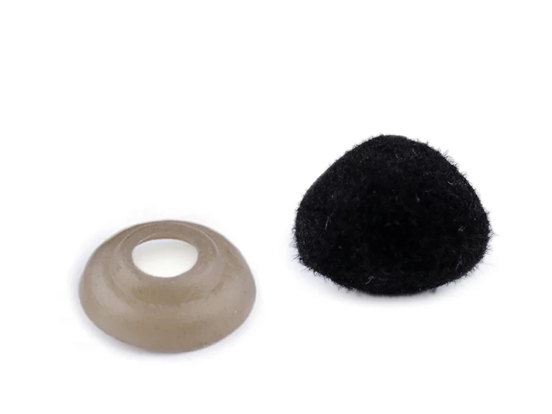 Nos aksamitny do maskotek / 10 x 12 mm / czerń / 5 szt. / 780846