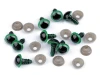 Oczy do maskotek / 10 mm / zielono-czarne / 10 szt / 740678