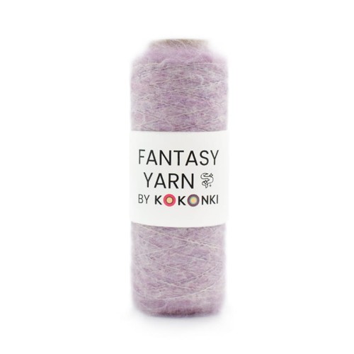 Nić fantazyjna FANTASY YARN by KOKONKI / à la mohair lilac / szpulka ~ 250 m