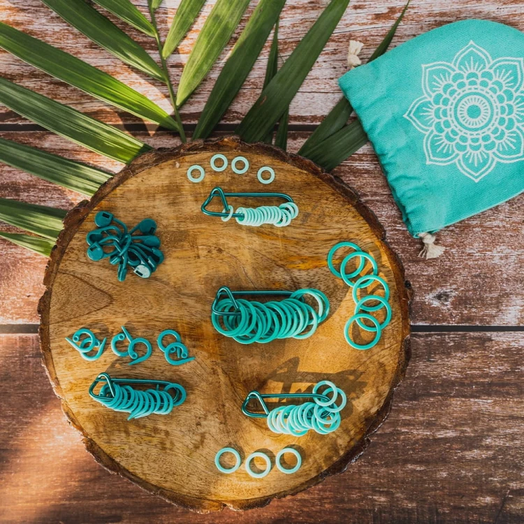 Znaczniki oczek KnitPro Mindful / kółka, agrafki, ślimaki / 100 sztuk