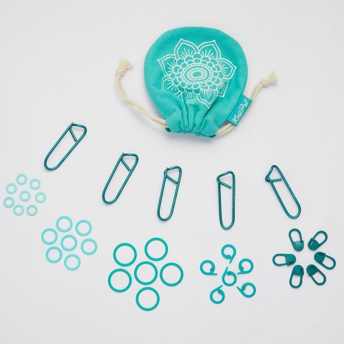 Znaczniki oczek KnitPro Mindful / kółka, agrafki, ślimaki / 100 sztuk