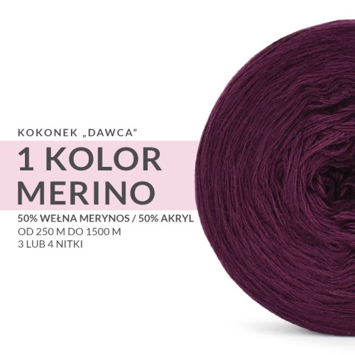 KOKONEK Merino - jeden wybrany kolor "dawca"